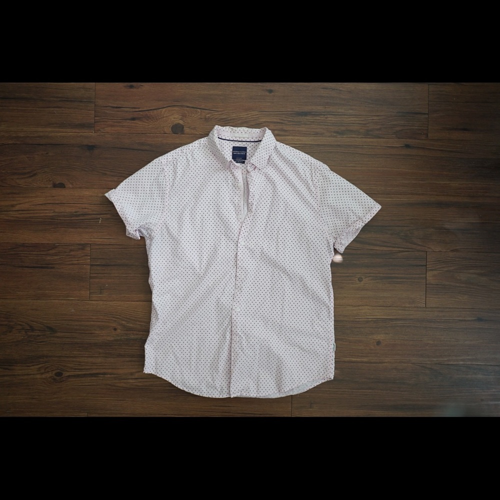 Polka Dot Triangle Button Up for Men